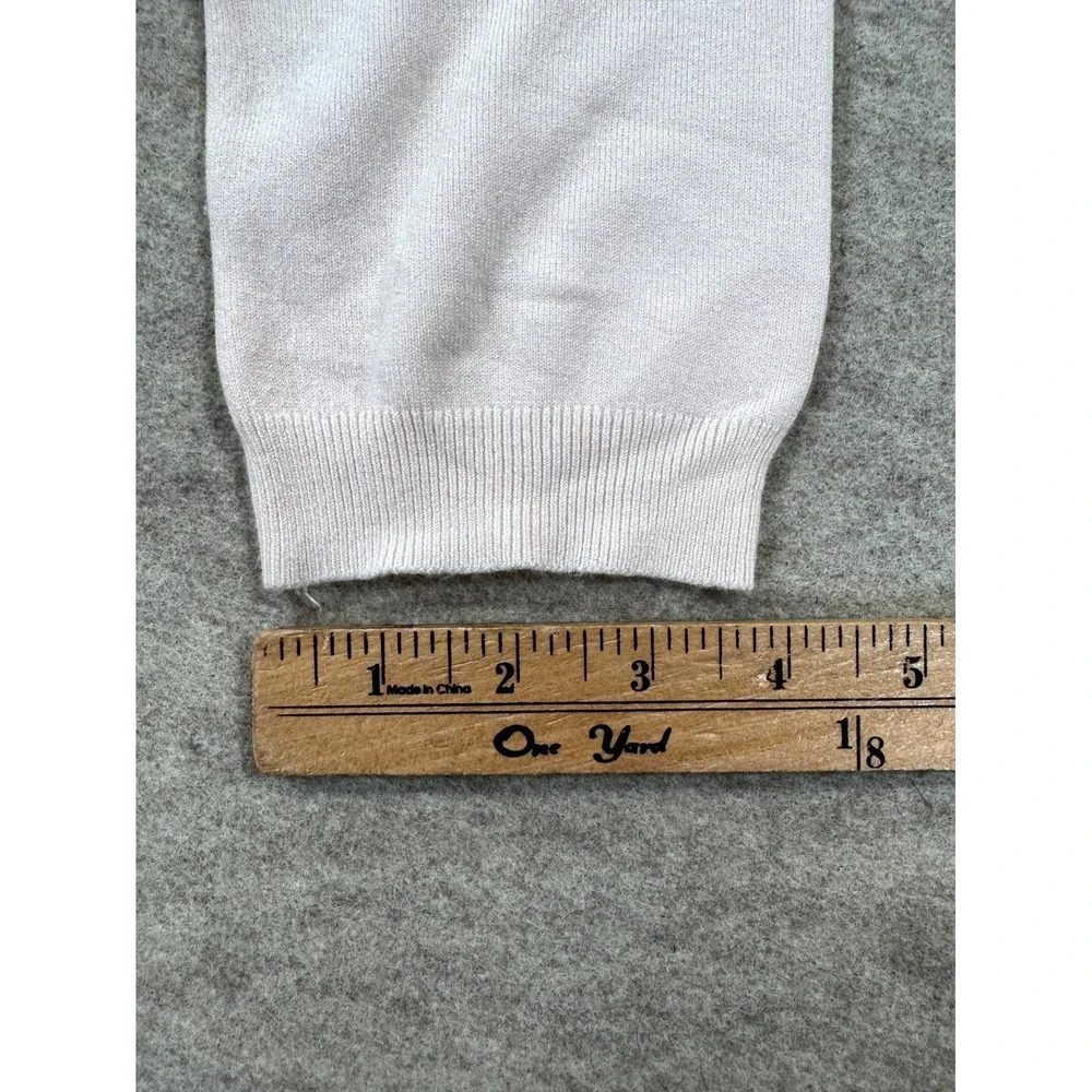 Zara Sweater Womens Small Pink Crew Neck Knitted Short Sleeve Casual Pullover